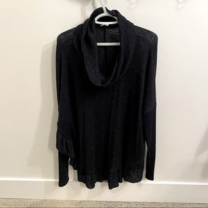 Navy flowy top with sparkles